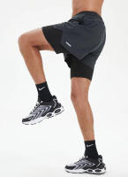 Shorts De Entrenamiento Para Hombre 2 En 1 Con Bolsillos Sudadera Secado Rápido Transpirable Para Correr Maratón Y Fitness - details 20