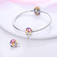 Encantos De Cocodrilo Plateado En Plata Con Dibujo Colorido Encantos Colgantes Para Pulseras Y Collares Joyería DIY - details 91