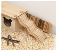 Juguete De Madera Para Hamster Escalera Ondulada Ecológica Divertida Para Animales Pequeños Decoración De Jaula De Hamster - details 1