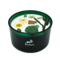 Viva Esencia – Vela  floral con cristal y gemas “El Mago” para despertar tu poder interior y canalizar energía creativa – Colección Hop Hare – Soy Wax Candle – Ancient Wisdom - details 2