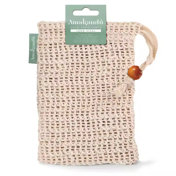 Amakandu_Saco exfoliante 100% Sisal_ayuda a eliminar impurezas, células muertas y toxinas_piel limpia y radiante - 1