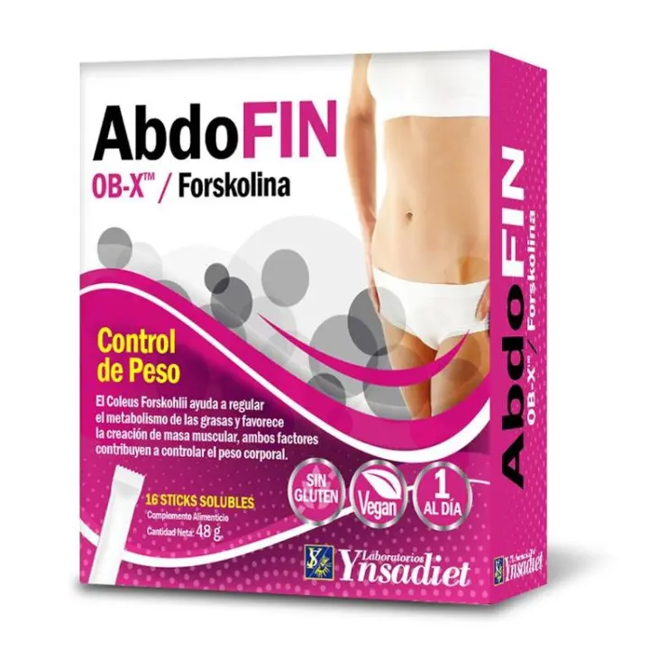 Ynsadiet Abdo FIN, Control de Peso y Metabolismo de Grasas, Aumenta Masa Muscular, 16 Sticks - 1