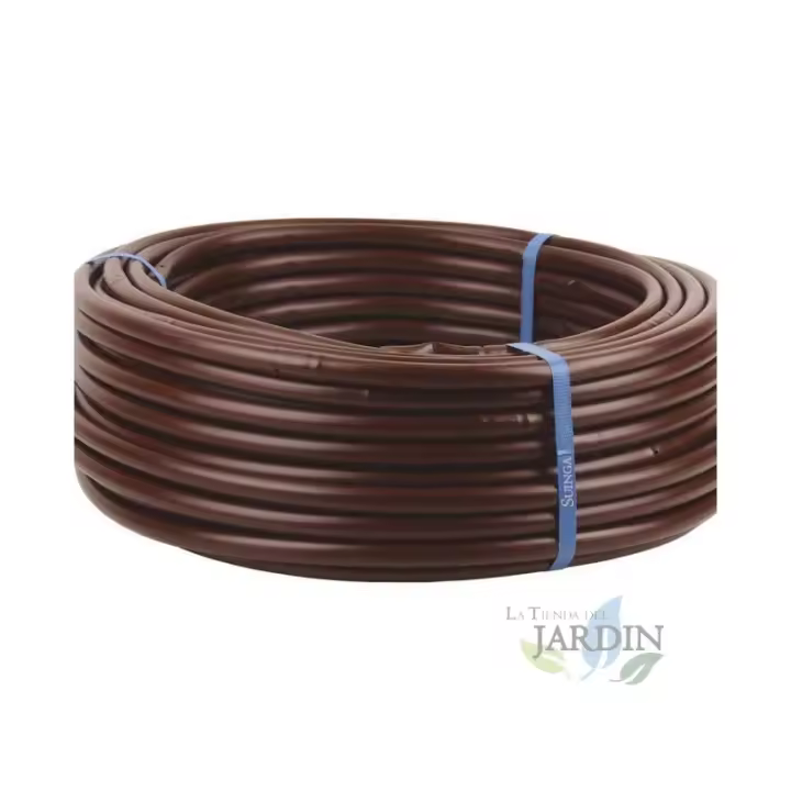Suinga Tubería de Riego por Goteo 16mm Marrón 25m con Goteros Turbulentos Cada 33cm - 1