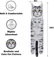 Divertidos Gatos Toallas de Mano Suspendible- Decoración Gato Baño Cocina - Toalla Absorbente Animal Regalos Navidad Cumpleaños Amigo Invisible-Regalos Originales Graciosos Mujer Amantes de Los Gatos - details 0