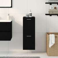 Armario de pared para baño vidaXL Negro Roble 30x30x80 cm Madera Fabricada - details 2