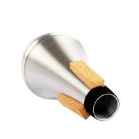 Accesorio De Práctica Para Principiantes Trumpet Universal Silenciador De Aluminio Plata Portátil Mute Corporal Recto - details 3