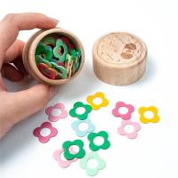 Marcadores De Costura En Forma De Flor Con Función De Bloqueo Para Tejer Y Crochet Accesorios De Costura Marcadores De Nueces De Hilo Multicolor - details 9