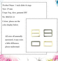 10Pcs Correa De Bolsa 1 Pulgada Con Hebilla Ajustable Y Anillo Tri-Glider Metálico Para DIY Accesorios De Ropa Y Bolsos - details 1