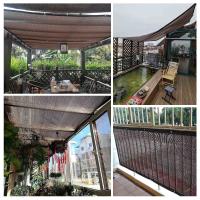 Tela de sombra de protección solar adecuada para toldos de jardín, protección UV, aislamiento térmico transpirable, Color café - details 2