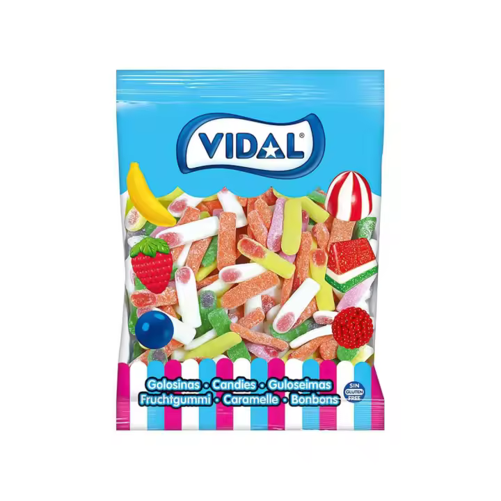 Vidal Dedos Pica - Bolsa de 250 ud - Gominolas, chucherías sin gluten y sin grasa - 1