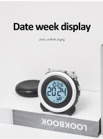 Reloj De Alarma Multifuncional Con Vibración Y Luz Backlight Mostrador Decorativo Con Fecha Doble Alarma Y Visualización De La Semana Material Plástico Estilo Moderno Negro/Blanco - details 3
