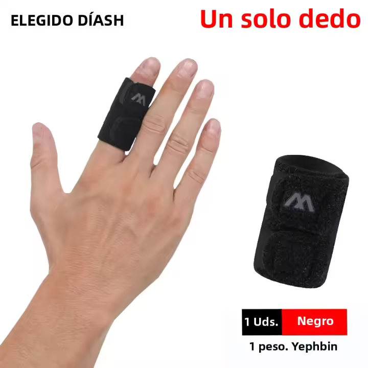 Protector De Dedos Deportivo Corregidor De Mano Para Baloncesto Soporte De Esguince Fractura Y Desplazamiento Tallas S/M/L Color Negro - 1