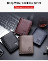 BULLCAPTAIN Cartera De Cuero Genuino Para Hombre Pequeña Monedero RFID Con Portatarjetas Y Bolsillo Para Monedas Calidad Superior - details 6