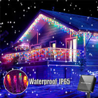 Luces De Ceniza Solar LED 3.5M Impermeables Para Decoración De Exterior Patio Jardín Fiesta Decoración De Estante De Techo - details 6
