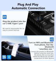 Adaptador Wireless Carplay Android Auto 2en1 Dongle Inteligente 2024 5G WIFI Para iPhone Y Android Compatible Con Volvo Benz MG Kia Chery VW - details 7