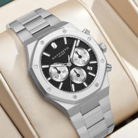 Reloj De Hombre SAPPHERO Resistente Al Agua De Acero Inoxidable Estilo Negocios Con Mostrador De Fecha Y Timer Preciso Regalo Excelente - details 10