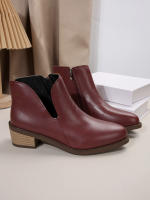 SP Botas Chelsea nuevo Botas de Mujer Botas Gruestas Tacón Bajo Botas de cuero botines retro Primavera y botas individuales Botas Cortas Mujer, - details 18