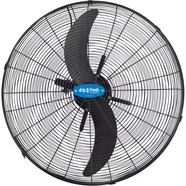 Drip&Fresh D575IP Ventilador Industrial para Nebulización con Soporte a Pared, Regulador de Velocidad de 3 Posiciones, 180º de Orientación, 2 Palas, 130 W, 220/240 V, 50 Hz - 1