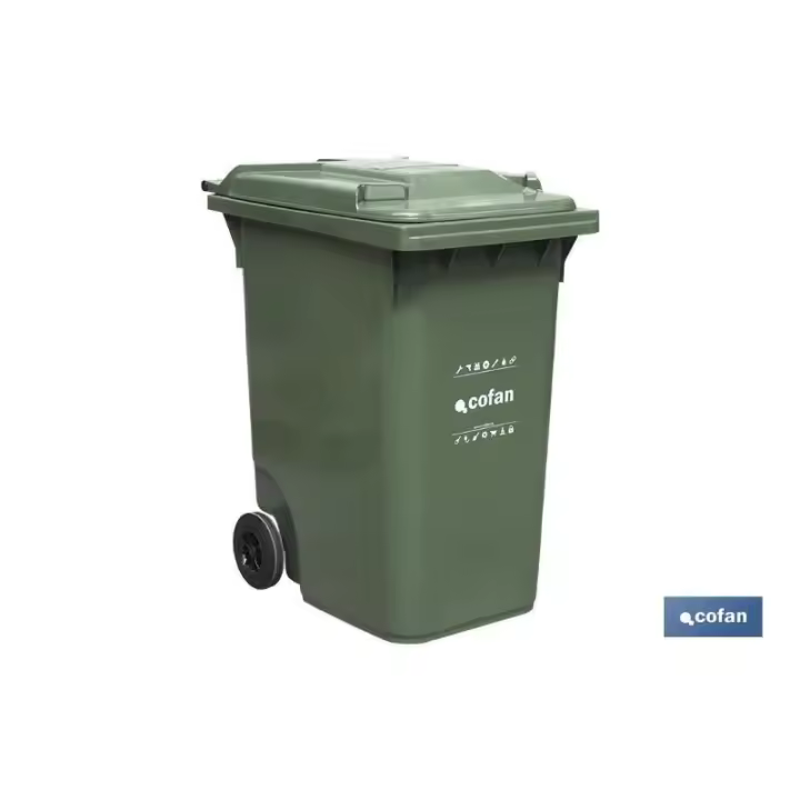 Contenedor 2 ruedas 360lt color verde - 1