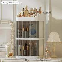 Organizador De Escritorio De Lujo Para Maquillaje Joyería Y Cuidado De La Piel Caja De Almacenamiento De Plástico Con Cajón a Prueba De Polvo Gran Capacidad Para El Baño - details 12