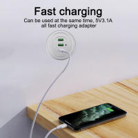 Cargador De Escritorio Con 3 Puertos USB 3 En 1 HUB Para Teléfono Móvil Accesorio De Carga Para Computadora Y Despachador De Datos - details 8