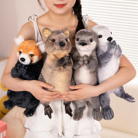 Muñeco De Peluche De Animales Bendecidos Roedor Pandilla Oso De Playa Canguro Colmillo De Mar Suerte Regalos Realistas Corto Cola Otter - details 0