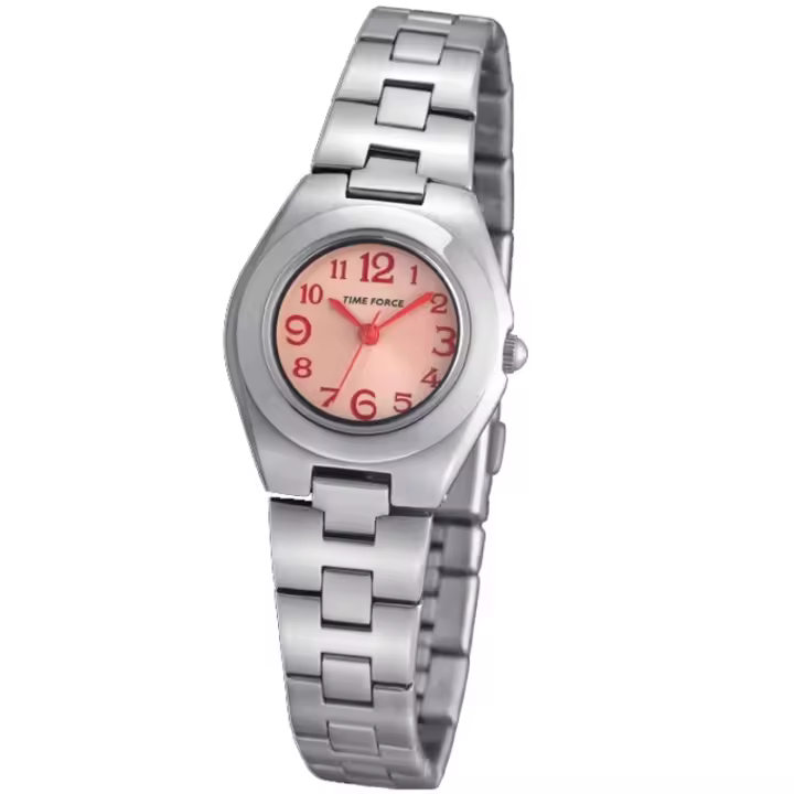 Time Force Tf3361b11m  Reloj Para Para Mujer Color Plateado - 1