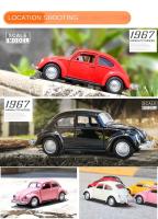 Coche De Acción Para Niños Modelo Vintage De Luna Con Puertas Abatibles En Metal Regalo Para Niños Juguete De Coche De Aluminio - details 9