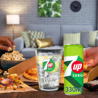 Seven Up Zero 24 Latas x 330 ml, Refresco de Lima con Gas y Sin Azúcar, Bebida Carbonatada, Sabor Burbujeante, Puro y Refrescante, sin Cafeína, Auténtico Sabor y Versatilidad - details 0
