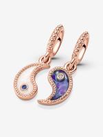 Pandora - Charm Colgante brilliant divisible with Yin y Yang - Baño de Gold Rose de 14 K - details 1
