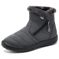Botas De Invierno Para Mujer Impermeables Con Cremallera Botines De Invierno Botas De Nieve Con Forro De Peluche Corto - details 5