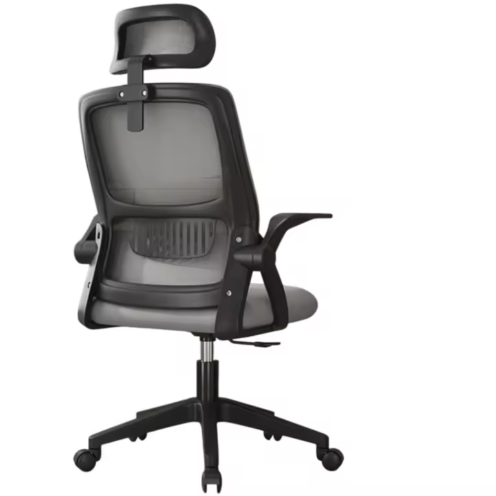 Silla de Oficina con Soporte Lumbar Giratoria Escritorio Sillon Ruedas Despacho casa salon habitacion ergonómica Gaming, escritorio, silla nordico tulipu NEGRO GRIS BLANCO - 1