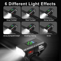 Luz De Bicicleta Frontal 2T6 LED Recargable Por USB 1000LM Lámpara MTB De Montaña Accesorios Para Ciclismo Luz Trasera - details 3