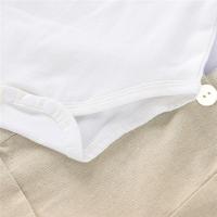 Conjunto De Ropa Para Bebé Niño Nuevo Nacido Verano 0-24 Meses Camisa Con Corbata Camiseta De Manga Corta Y Pantalón Con Suspensión 2PCS - details 9
