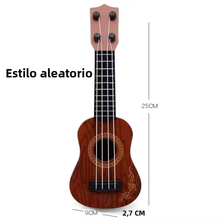 Mini Guitarra De 4 Cuerdas Clásica Ukulele Juguete Instrumento Musical Para Niños Principiantes Simulación De Juego Educativo Pequeña Guitarra - 1