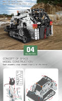 Camión Descargador RC Tracked 2.4G 10CH Con Cuerpo De Acero Inoxidable Vehículo De Construcción DIY Para Juego Educativo Para Niños - details 6
