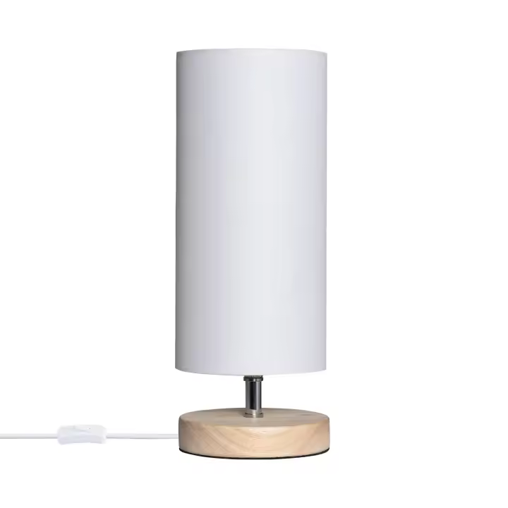 Lámpara de Mesa de Madera y Tela Roundi Haarle - 1