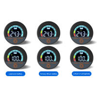 Voltímetro Circular Digital DC8-100V Impermeable Monitor De Capacidad De Batería Medidor De Tensión Para Coche Indicador De Nivel De Batería - details 0