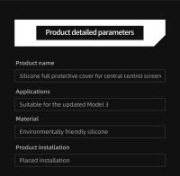 Protector De Pantalla De Silicona Para Tesla Model 3 Y Model Y 2024-2025 Marco De Protección Para Pantalla Central Accesorio De Interior Para Automóviles - details 1