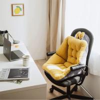 Cojín De Silla En Forma De Oreja De Conejo 1pc Cojín De Espalda Para Oficina Grueso Y Suave Decoración Para Hogar Material De Poliéster 100% - details 1