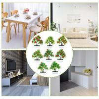 Planta Artificial De Bonsái De Frutas Con Naranja Manzana Limón Decoración Para El Hogar Y Sala De Estar Arbolado Falso De Tamaño Pequeño - details 2