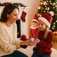 Elfo Navideño de Piernas Largas 30 cm MARUKATSU – Figura Festiva de Felpa y Vinilo con Brazos Flexibles, Ideal para Decorar o Regalar en Navidad - details 3