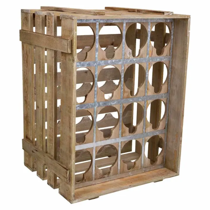 WANDERLUST DECO Cajon Botellero de Madera Resistente para 16 Botellas - Armario para Vinos y Bebidas - 1