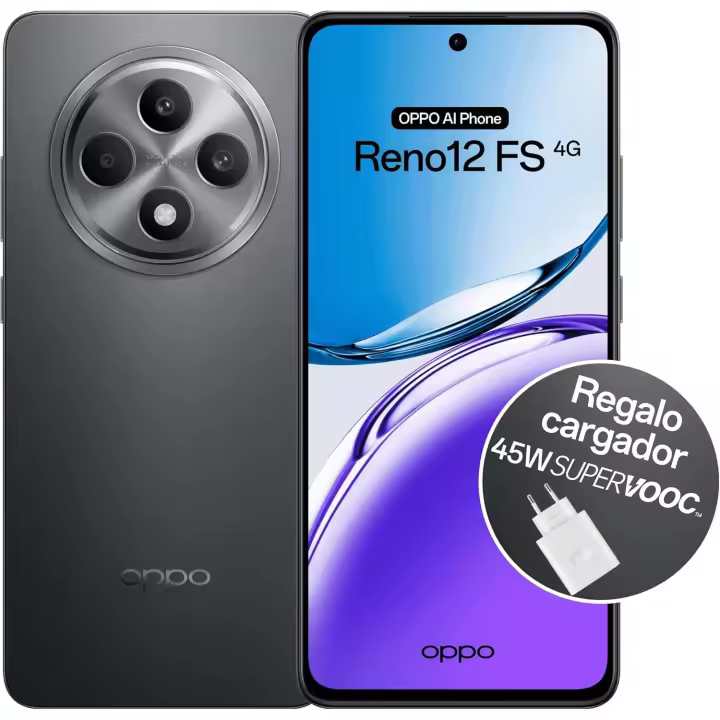 OPPO Reno 12FS 4G - Smartphone Libre con IA, 16GB (8GB+8GB) 512GB, Pantalla AMOLED 2.5D de 6.7", Cámara 50+8+32 MP, Android, IP64, Batería 5000mAh, Carga Rápida 45W - 1