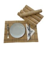 Salvamanteles Individuales de Bambú de Alta Calidad (Pack de 6) , Alfombrilla de bambu ,protector elegante  de mesa - details 0