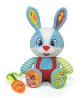 Clementoni – Valentín el Conejo Parlanchín – Peluche Suave e Interactivo con Botones de Aprendizaje – Ideal para Aprender Jugando – A partir de 12 Meses – 55320 - details 1