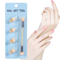 Doble Cabeza Esponja Para Uñas Pincel De Gradiente Floreciente Escritura Lavable Herramientas De Manicura Para Gel UV - details 2
