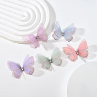Patch De Mariposa Doble 3D Simulación Malla 5cm Para Decoración DIY De Cabello Y Uñas Diseño De Bouquet Soñado Y Explosivo - details 2