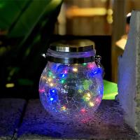 FAROLILLO SOLAR LED BOLA DE CRISTAL VINTAGE LUZ RGB PARA EXTERIOR LEDME - details 2
