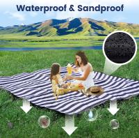 Manta De Picnic Extra Grande 80"x 80" Impermeable Y Plegable Para 8 Adultos Ideal Para Playa Camping Parque Hierba Interiores - details 3